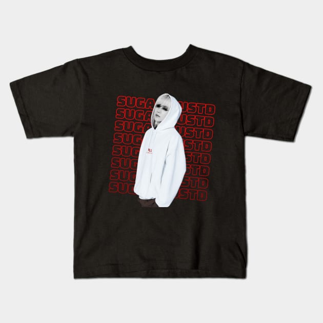 Dark Mode Suga Kids T-Shirt by bixxbite